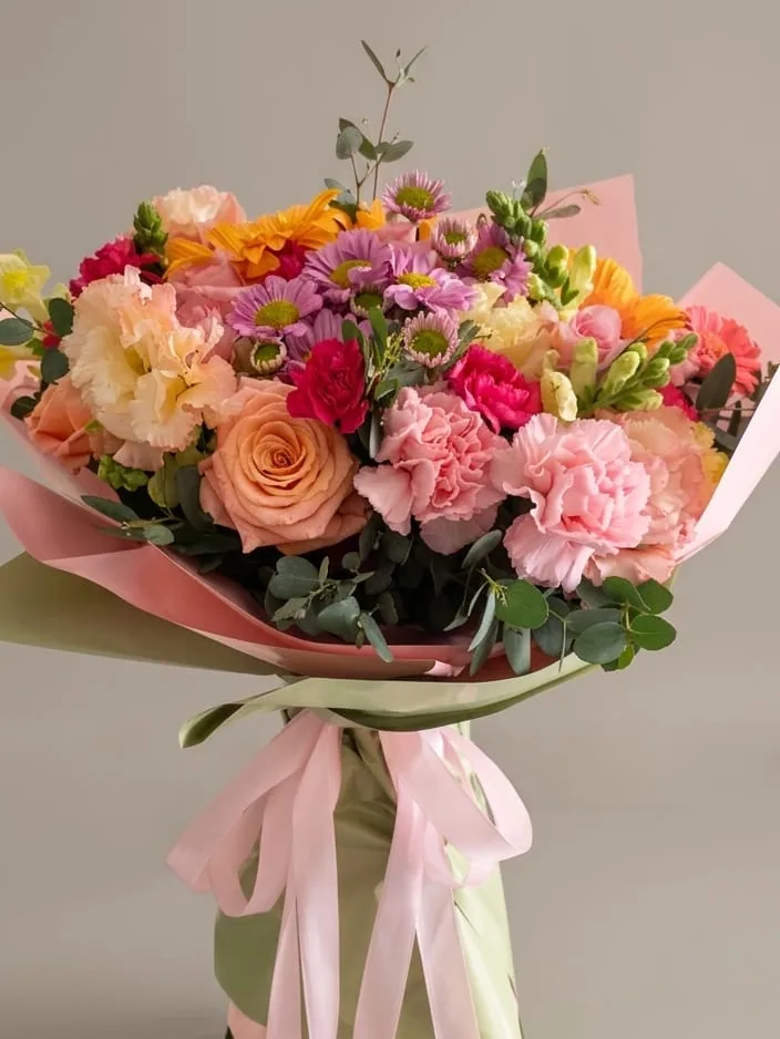 Rosados y peonías — arreglo floral RS-11 de Áurea 1618